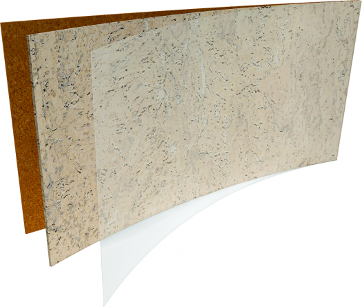 Corcho Natural Decorativo Fiord White - Planchas 600x300x3mm